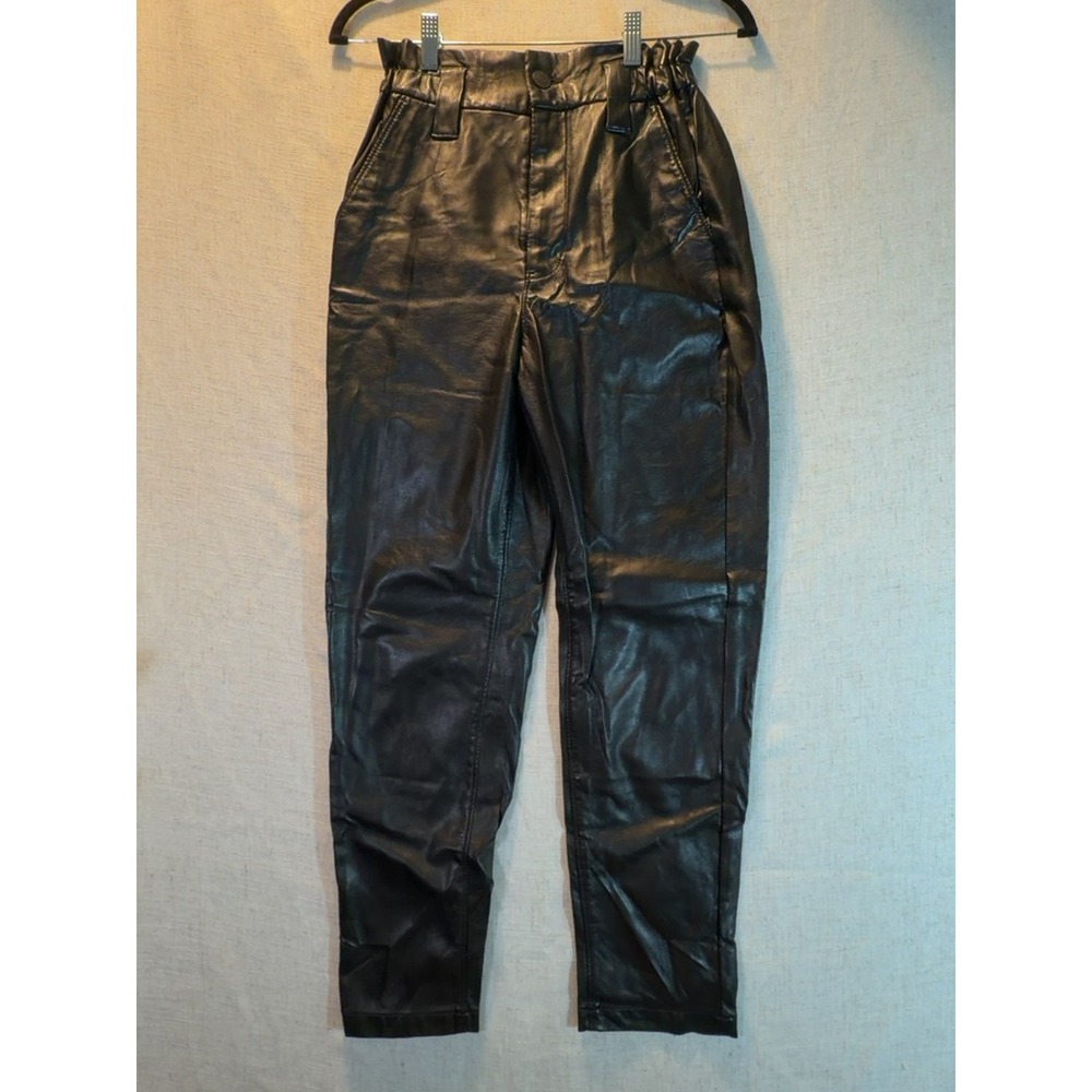Express Faux Leather Pants Black Super High Rise Women's Size 4